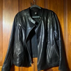 Lane Bryant Women's Black Leather Jacket